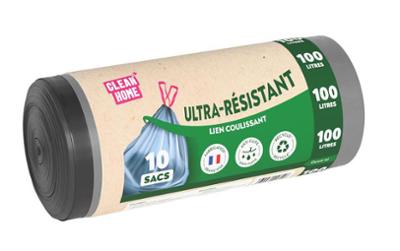Sacs Poubelle Clean Home Ultra Résistants 10 x 100L