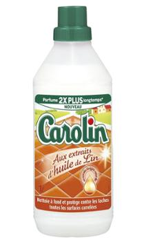 Bouteille de nettoyant Carolin à l'huile de lin pour sol carrelés