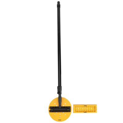 Cale de ponçage manuelle Mirka, rectangulaire et de couleur jaune, pour l'utilisation de bandes abrasives.