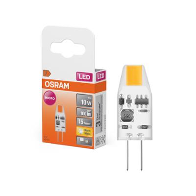 Ampoule LED Osram G4 Micro 10W blanc chaud 12V pour petits luminaires.