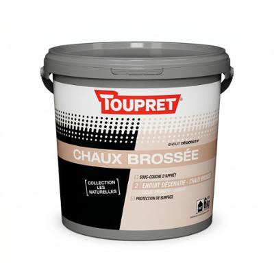 Enduit décoratif La Chaux Brossée 6 kg pour murs intérieurs avec rendu naturel et texture brossée