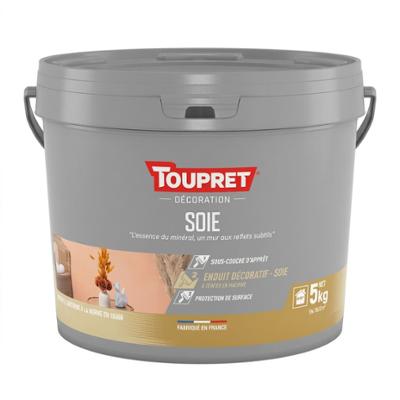 Enduit décoratif La Soie 5 kg pour murs intérieurs, aspect soyeux.