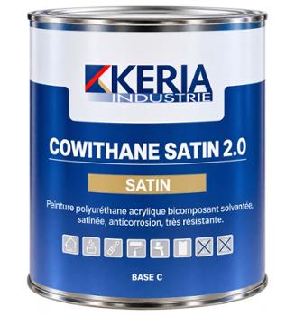 Peinture Cowithane 2.0 bicomposante anticorrosion en phase solvant, d'aspect satin, à base de résines polyuréthanes acryliques. 