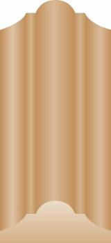 Moulure de décoration brute P13 en MDF, 18x7 mm, longueur 2.20 m, prête à peindre.